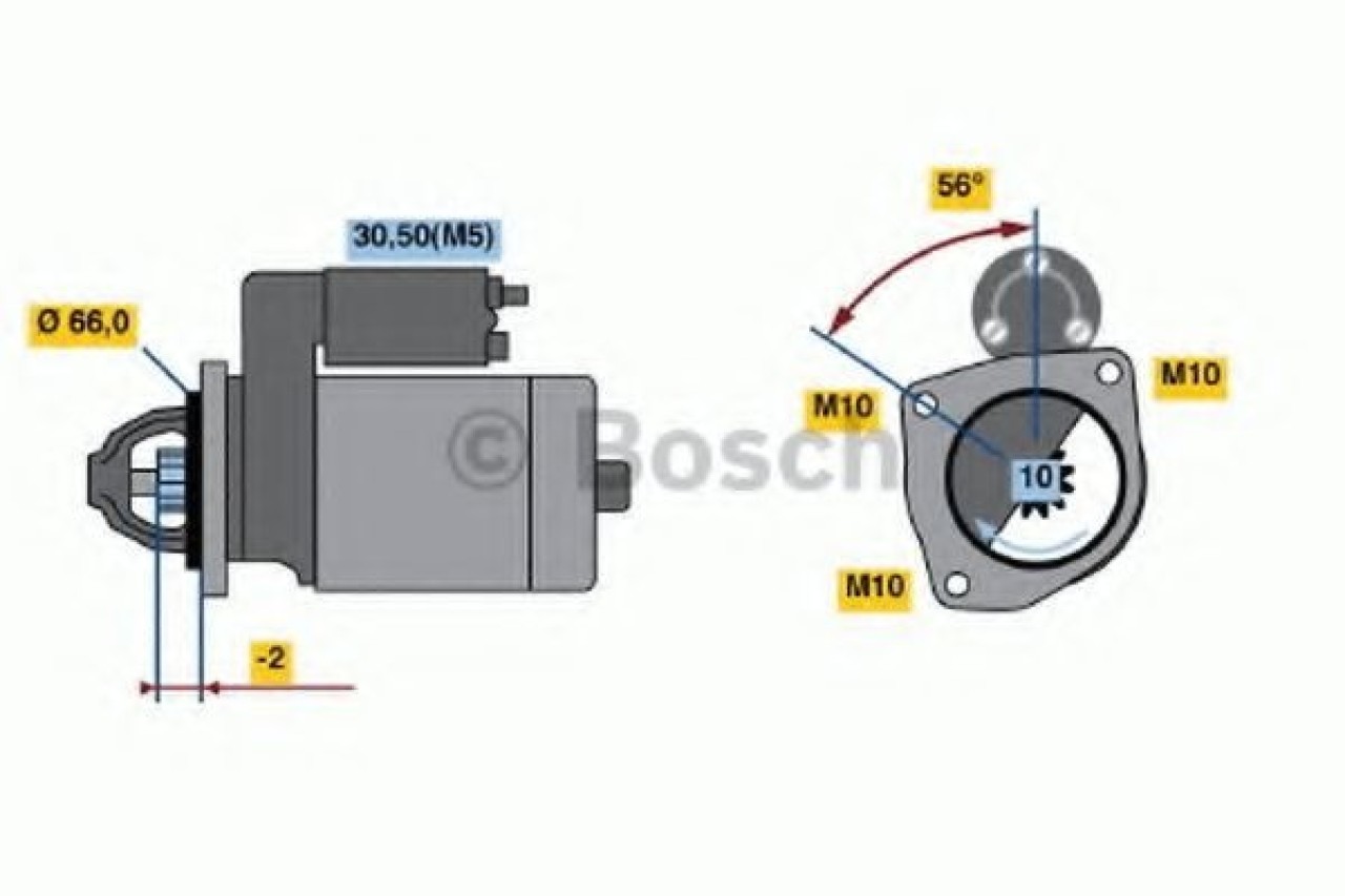 Starter CITROEN C4 Limuzina (2006 - 2016) BOSCH 0 986 018 310 piesa NOUA