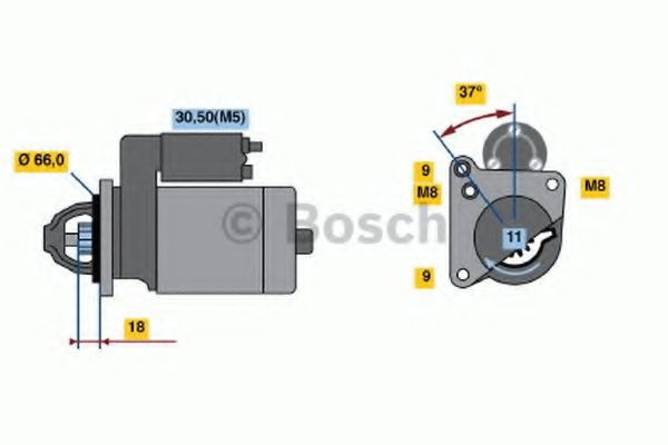 Starter CITROEN C4 Picasso II (2013 - 2016) BOSCH 0 986 021 651 piesa NOUA