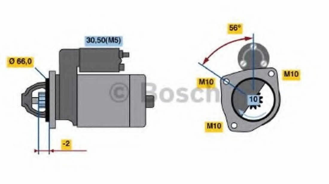 Starter CITROEN C5 I (DC) (2001 - 2004) BOSCH 0 986 018 310 piesa NOUA