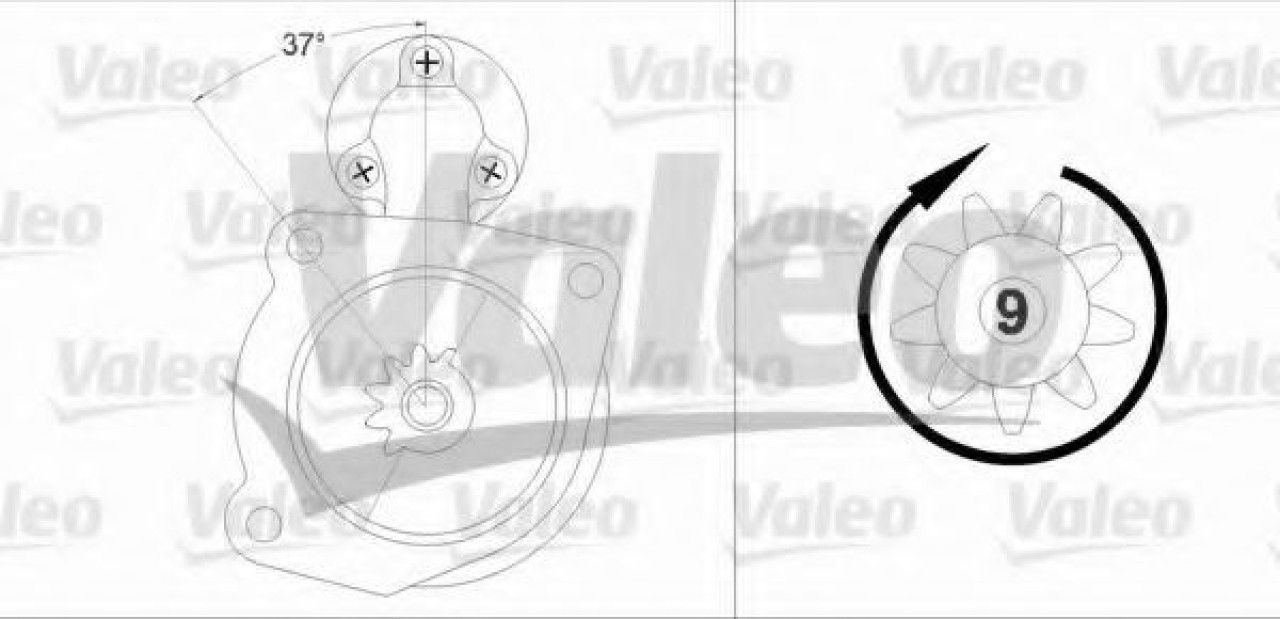 Starter FIAT BRAVA (182) (1995 - 2003) VALEO 458212 piesa NOUA