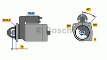 Starter FIAT PANDA Van (141) (1986 - 2004) BOSCH 0...