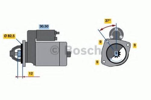 Starter FIAT PUNTO (188) (1999 - 2016) BOSCH 0 986 017 790 piesa NOUA