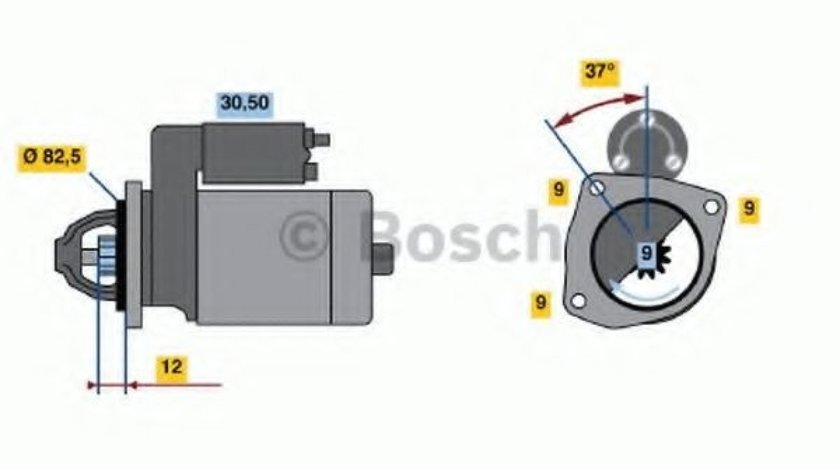 Starter FIAT PUNTO (188) (1999 - 2016) BOSCH 0 986 017 790 piesa NOUA