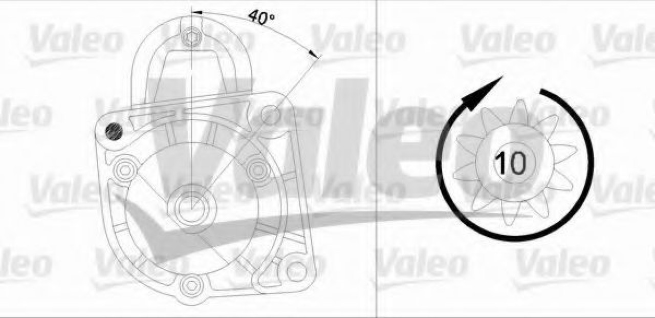 Starter FIAT PUNTO Cabriolet (176C) (1994 - 2000) VALEO 455553 piesa NOUA