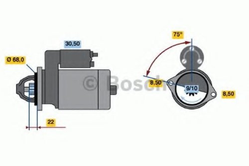 Starter FIAT STILO Multi Wagon (192) (2003 - 2008) BOSCH 0 986 017 120 piesa NOUA