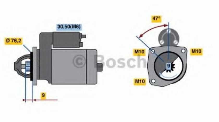 Starter FORD C-MAX (DM2) (2007 - 2016) BOSCH 0 986 021 820 piesa NOUA