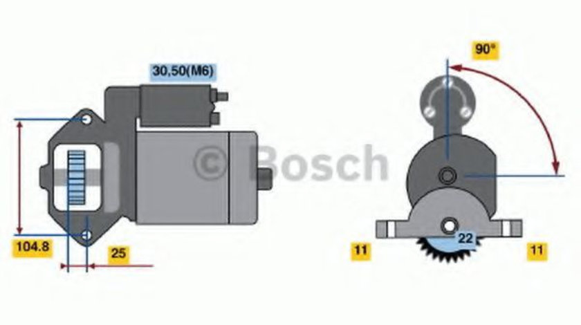 Starter FORD MAVERICK (2001 - 2016) BOSCH 0 986 022 561 piesa NOUA