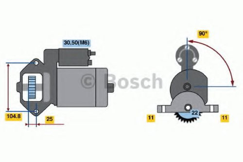 Starter FORD MONDEO II Combi (BNP) (1996 - 2000) BOSCH 0 986 022 561 piesa NOUA