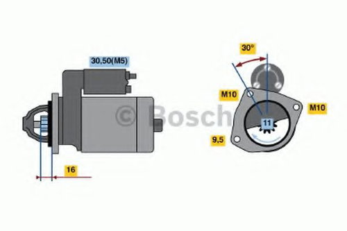 Starter FORD TRANSIT CONNECT caroserie (2013 - 2016) BOSCH 0 986 022 131 piesa NOUA