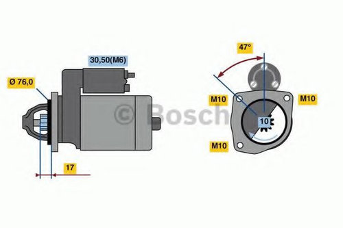 Starter FORD TRANSIT CONNECT (P65, P70, P80) (2002 - 2016) BOSCH 0 986 022 840 piesa NOUA