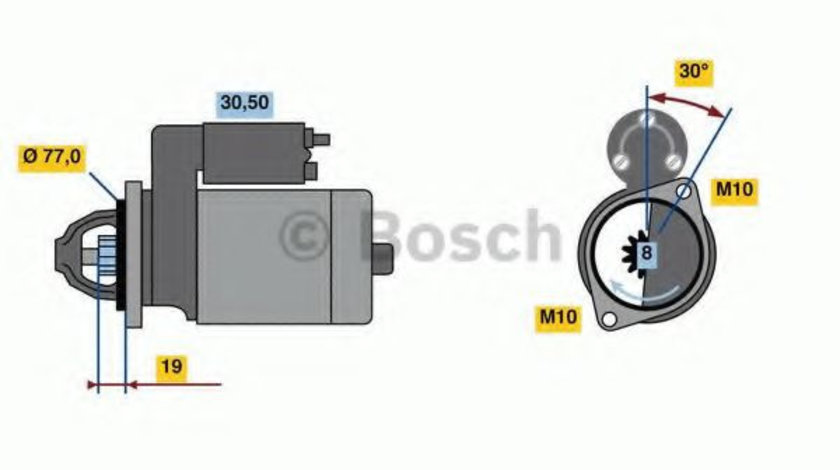 Starter HYUNDAI ACCENT III limuzina (MC) (2005 - 2010) BOSCH 0 986 023 600 piesa NOUA