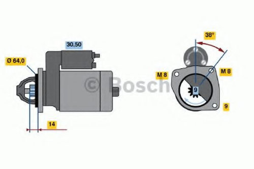 Starter LANCIA YPSILON (843) (2003 - 2011) BOSCH 0 986 021 590 piesa NOUA