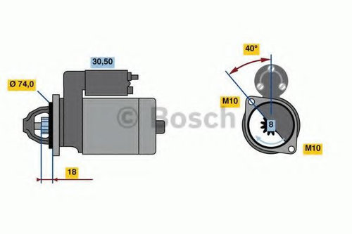 Starter MAZDA 3 (BK) (2003 - 2009) BOSCH 0 986 023 920 piesa NOUA