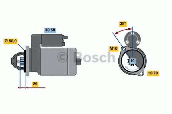 Starter MERCEDES C-CLASS Combi (S202) (1996 - 2001) BOSCH 0 986 019 500 piesa NOUA