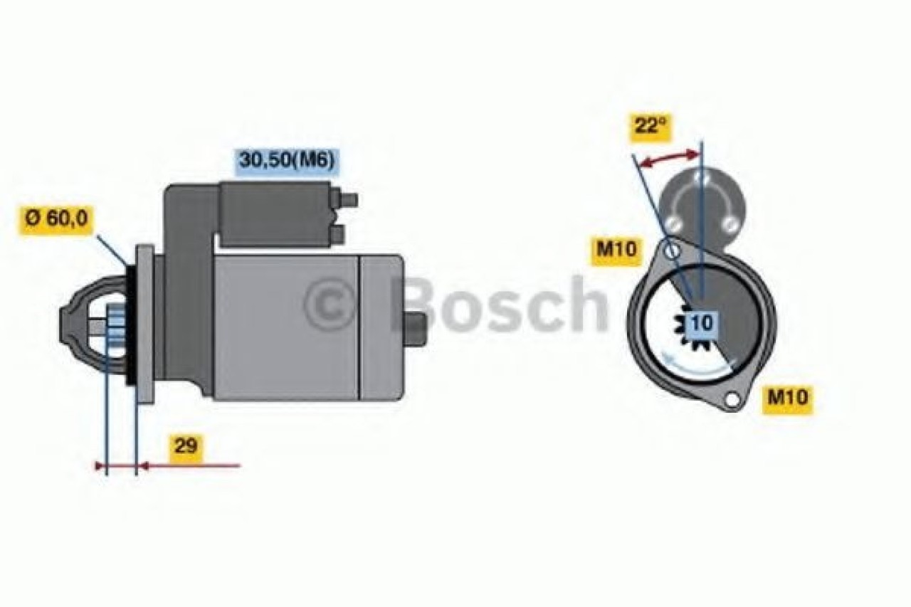 Starter MERCEDES CLK (C209) (2002 - 2009) BOSCH 0 986 021 320 piesa NOUA