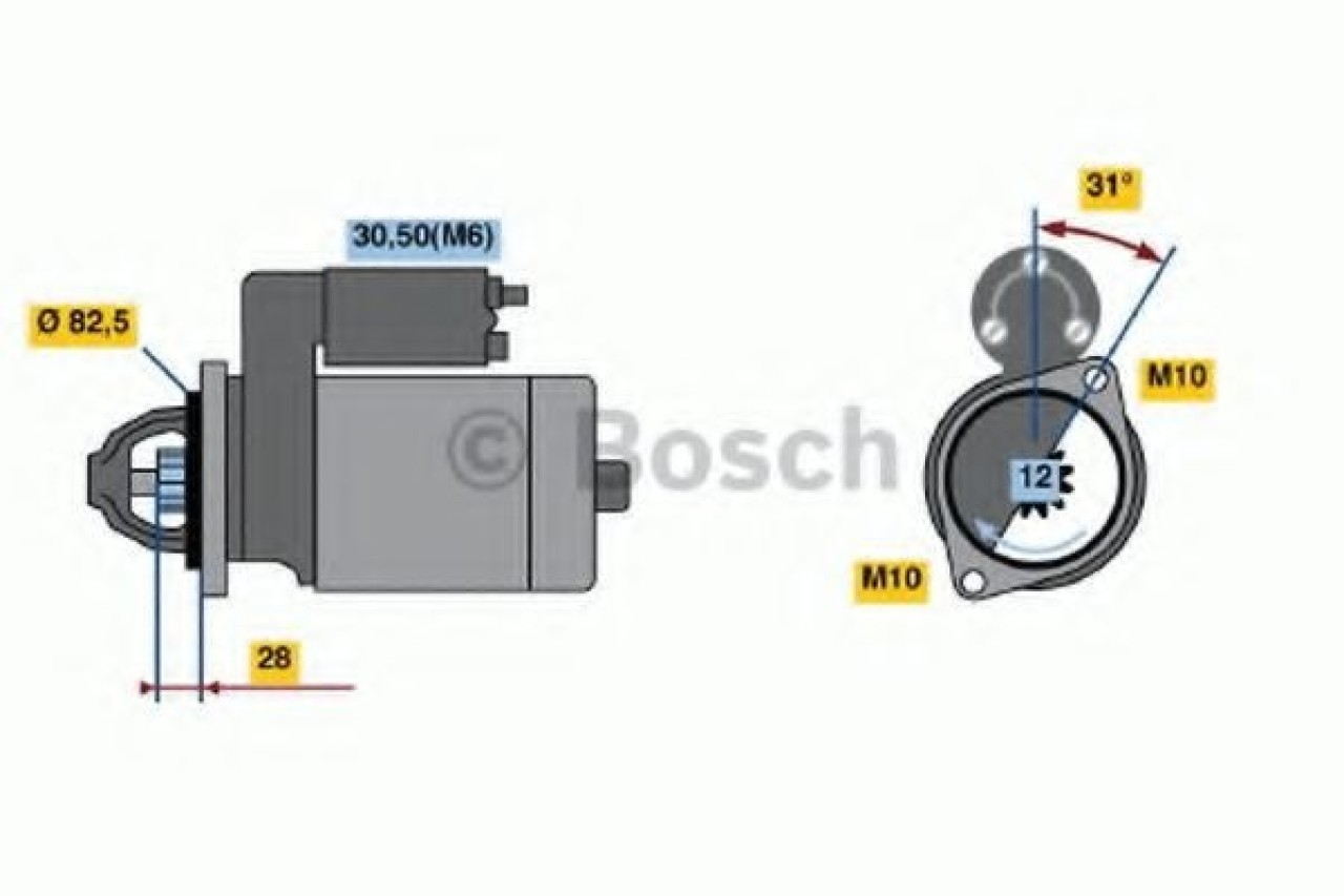 Starter MERCEDES SPRINTER 3,5-t bus (906) (2006 - 2016) BOSCH 0 986 021 360 piesa NOUA