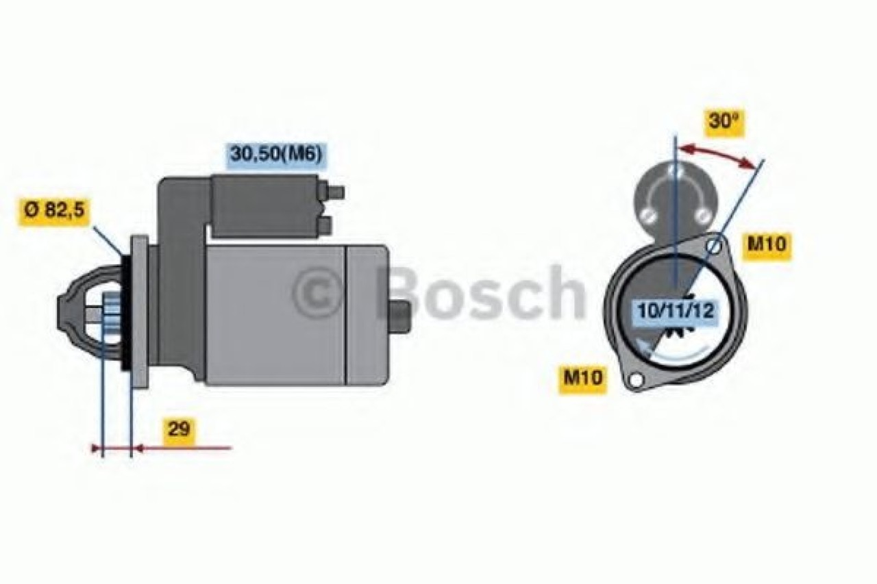 Starter MERCEDES SPRINTER 3-t bus (903) (1995 - 2006) BOSCH 0 986 017 260 piesa NOUA