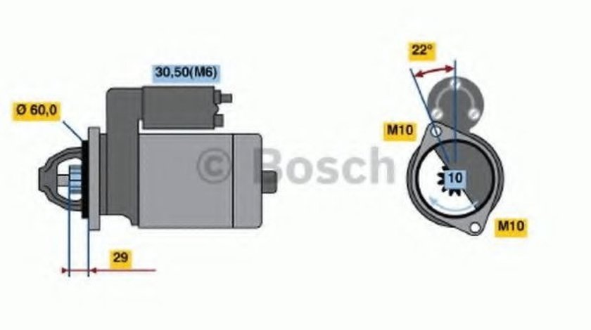 Starter MERCEDES SPRINTER 5-t caroserie (906) (2006 - 2016) BOSCH 0 986 021 320 piesa NOUA