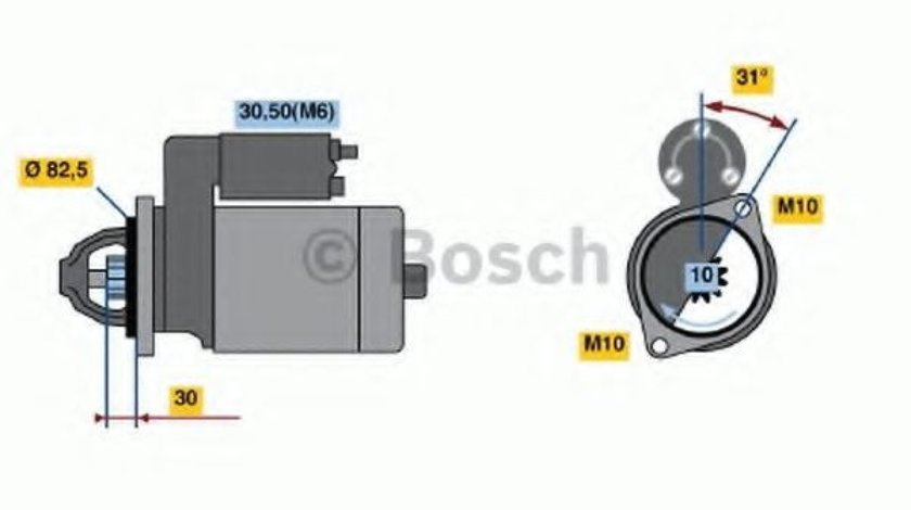 Starter MERCEDES VITO bus (638) (1996 - 2003) BOSCH 0 001 109 290 piesa NOUA