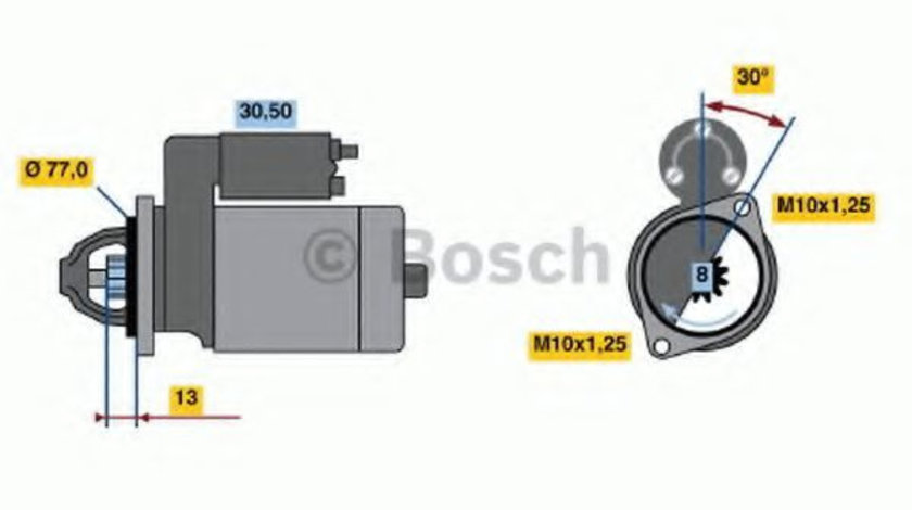 Starter MITSUBISHI GRANDIS (NA) (2003 - 2016) BOSCH 0 986 020 411 piesa NOUA