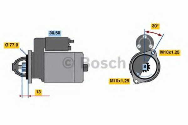 Starter MITSUBISHI LANCER Combi (CS) (2003 - 2008) BOSCH 0 986 020 411 piesa NOUA