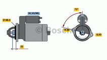 Starter OPEL COMBO Tour (2001 - 2016) BOSCH 0 986 ...