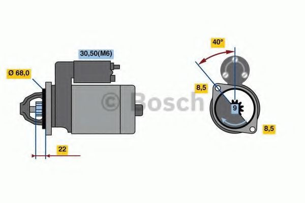 Starter OPEL INSIGNIA Combi (2008 - 2016) BOSCH 0 986 023 660 piesa NOUA