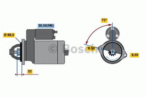 Starter OPEL MOKKA (2012 - 2016) BOSCH 0 986 020 870 piesa NOUA