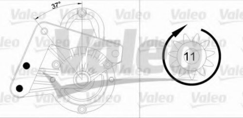 Starter PEUGEOT 206 Hatchback (2A/C) (1998 - 2016) VALEO 455982 piesa NOUA