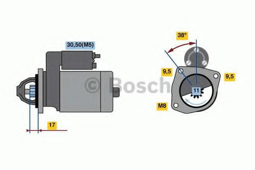 Starter PEUGEOT 301 (2012 - 2016) BOSCH 0 986 023 580 piesa NOUA