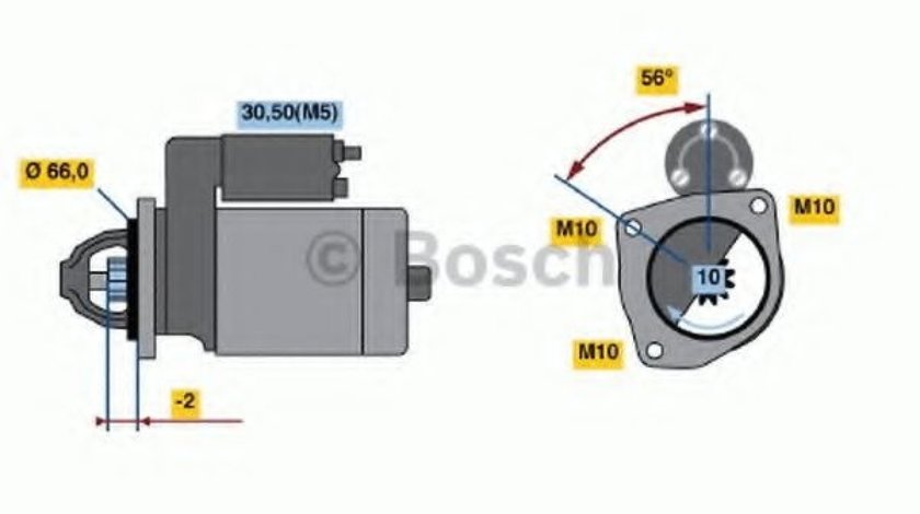 Starter PEUGEOT BOXER caroserie (244) (2001 - 2016) BOSCH 0 986 018 310 piesa NOUA