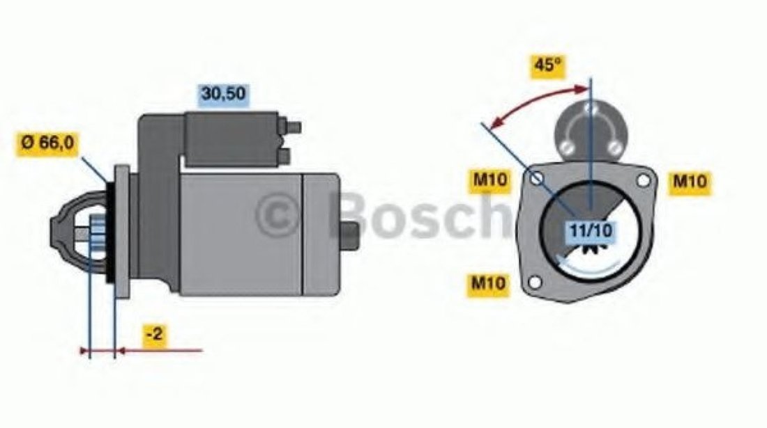 Starter PEUGEOT BOXER platou / sasiu (244) (2001 - 2016) BOSCH 0 986 013 240 piesa NOUA