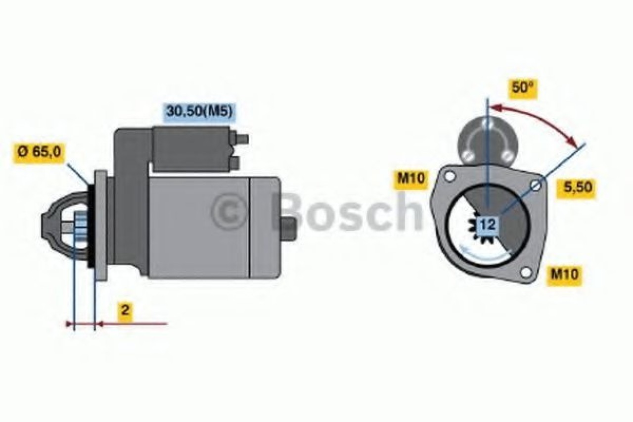 Starter RENAULT GRAND SCENIC II (JM0/1) (2004 - 2016) BOSCH 0 986 021 741 piesa NOUA