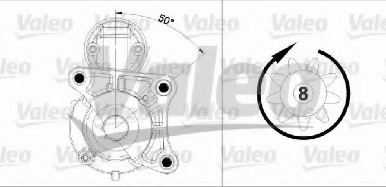 Starter RENAULT KANGOO / GRAND KANGOO (KW0/1) (2008 - 2016) VALEO 458179 piesa NOUA