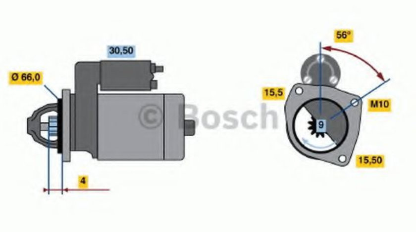 Starter RENAULT LAGUNA I Grandtour (K56) (1995 - 2001) BOSCH 0 986 018 860 piesa NOUA