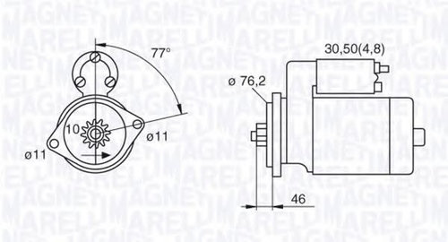 Starter SEAT ALTEA (5P1) (2004 - 2016) MAGNETI MARELLI 063521230160 piesa NOUA