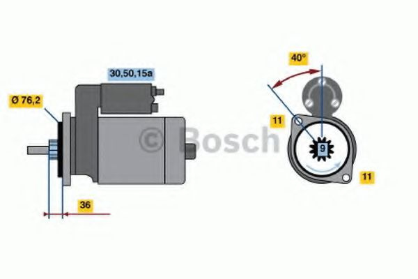 Starter SEAT CORDOBA (6K1, 6K2) (1993 - 1999) BOSCH 0 986 018 200 piesa NOUA