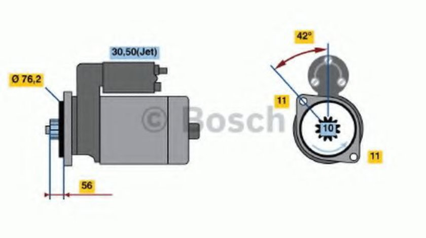 Starter SEAT LEON (1M1) (1999 - 2006) BOSCH 0 986 016 980 piesa NOUA