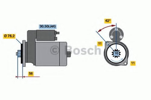 Starter SKODA FABIA I (6Y2) (1999 - 2008) BOSCH 0 986 016 980 piesa NOUA