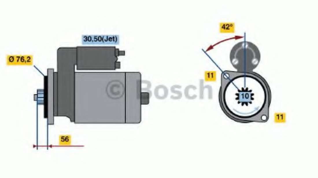 Starter SKODA FABIA I Limuzina (6Y3) (1999 - 2007) BOSCH 0 986 016 980 piesa NOUA