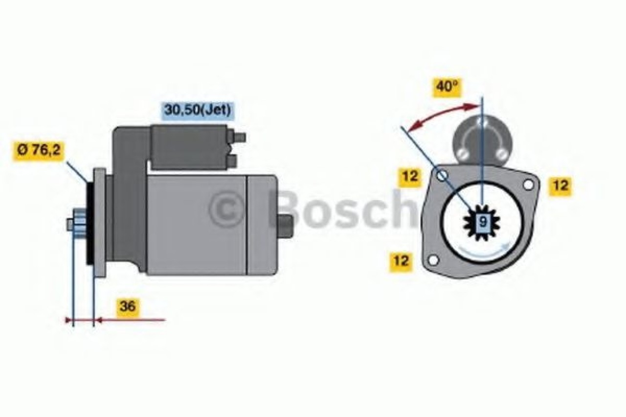 Starter SKODA OCTAVIA I (1U2) (1996 - 2010) BOSCH 0 001 125 035 piesa NOUA