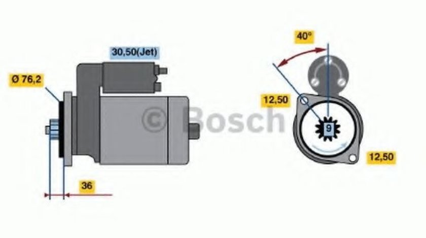 Starter SKODA OCTAVIA I Combi (1U5) (1998 - 2010) BOSCH 0 986 017 830 piesa NOUA