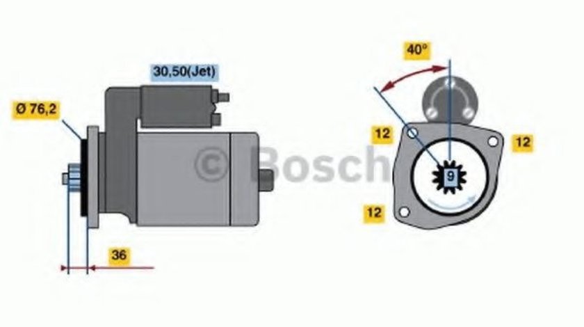 Starter SKODA OCTAVIA I Combi (1U5) (1998 - 2010) BOSCH 0 001 125 035 piesa NOUA