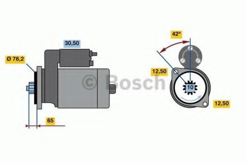 Starter SKODA OCTAVIA II (1Z3) (2004 - 2013) BOSCH 0 986 020 260 piesa NOUA