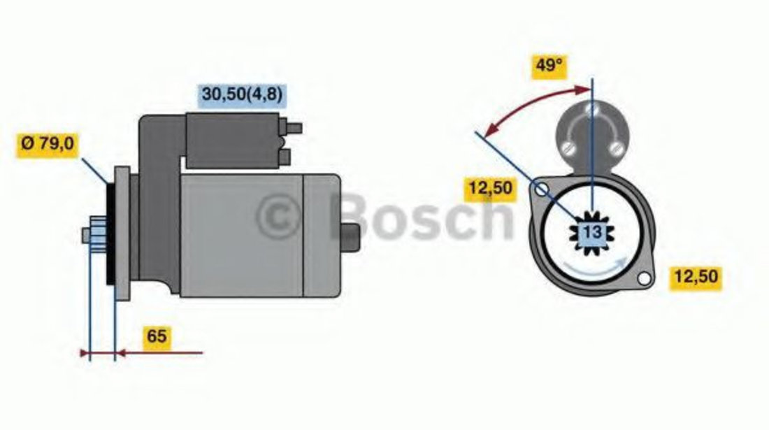 Starter VW CADDY ALLTRACK caroserie (SAA) (2015 - 2016) BOSCH 0 001 153 009 piesa NOUA