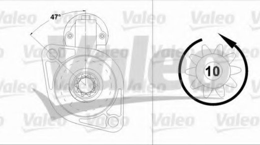 Starter VW GOLF V Variant (1K5) (2007 - 2009) VALEO 458216 piesa NOUA