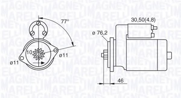 Starter VW NEW BEETLE (9C1, 1C1) (1998 - 2010) MAGNETI MARELLI 063521230160 piesa NOUA