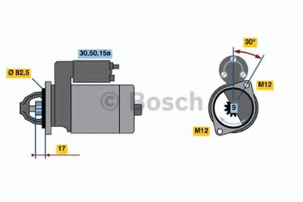 Starter VW PASSAT (3B3) (2000 - 2005) BOSCH 0 986 016 330 piesa NOUA