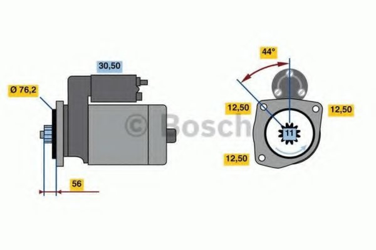 Starter VW POLO (6R, 6C) (2009 - 2016) BOSCH 0 986 024 100 piesa NOUA