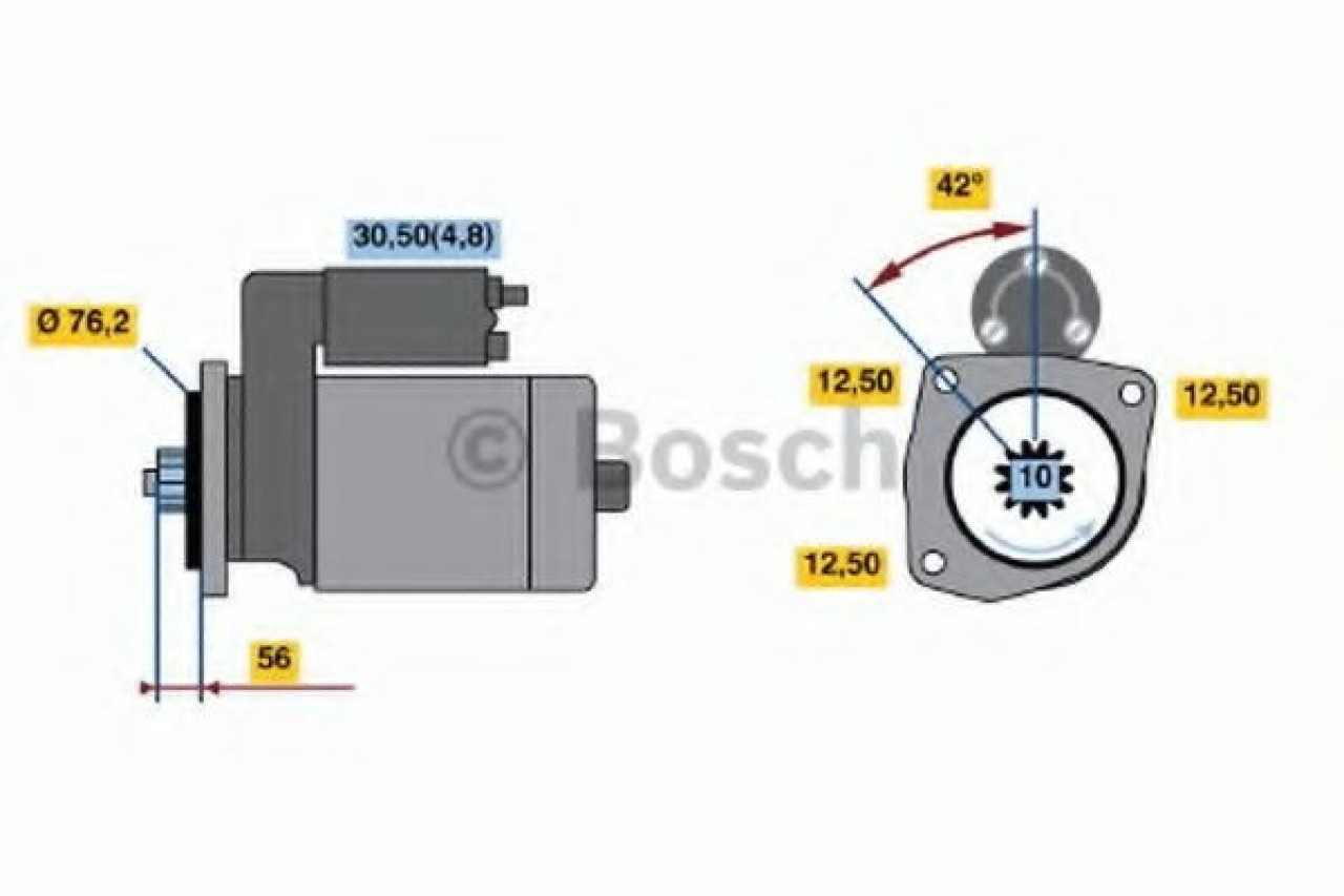 Starter VW TOURAN (1T1, 1T2) (2003 - 2010) BOSCH 0 986 020 240 piesa NOUA